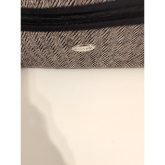 Vtg. Pierre Cardin Tweed Chevron Design Travel Overnight Weekender Bag - Picture 3 of 16